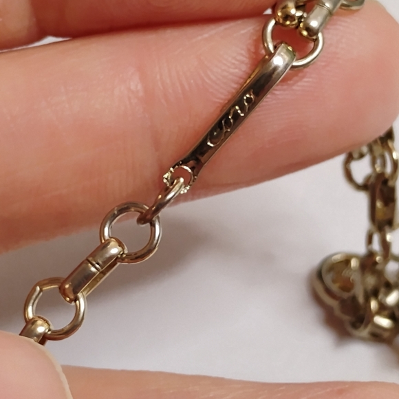 Vintage Silver/Gold Tone Coro Crystal Choker - Picture 3 of 11